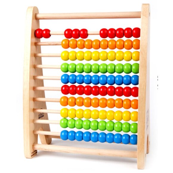 Hape Abacus Wooden Rainbow Colorful Counting Bead New Sealed Age 3+ - Picture 3 of 15